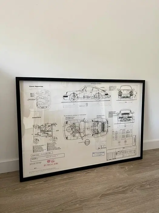 Porsche 964 - Technical Drawing - Frame - Design
