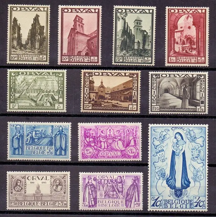 Belgium 1933 - Grote Orval - OBP 363/74