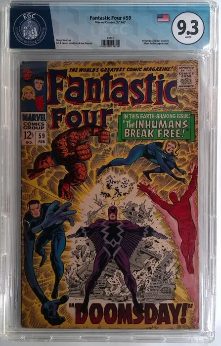 Fantastic Four #59 - EGC 9.3 - 1 Graded comic - First edition - 1967