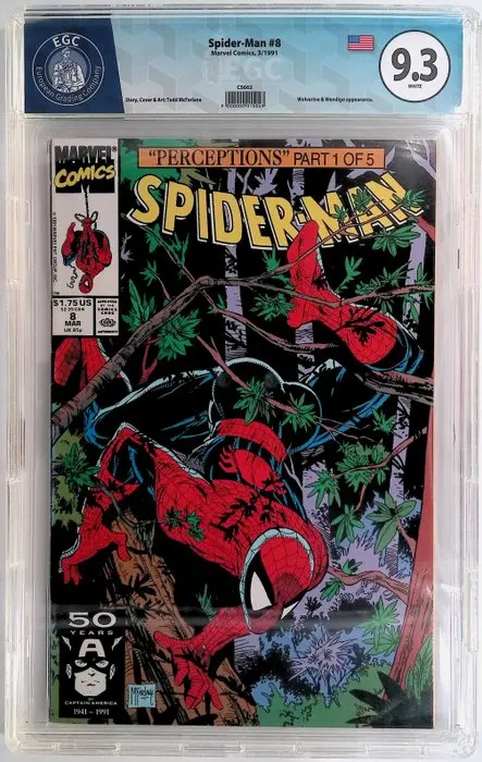 Spider-Man #8 - EGC 9.3 - 1 Graded comic - First edition - 1991