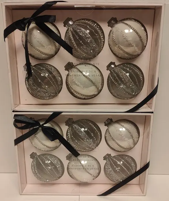 Christmas baubles (12) - Hollywood Glamour - Glass - 12 Luxury Christmas