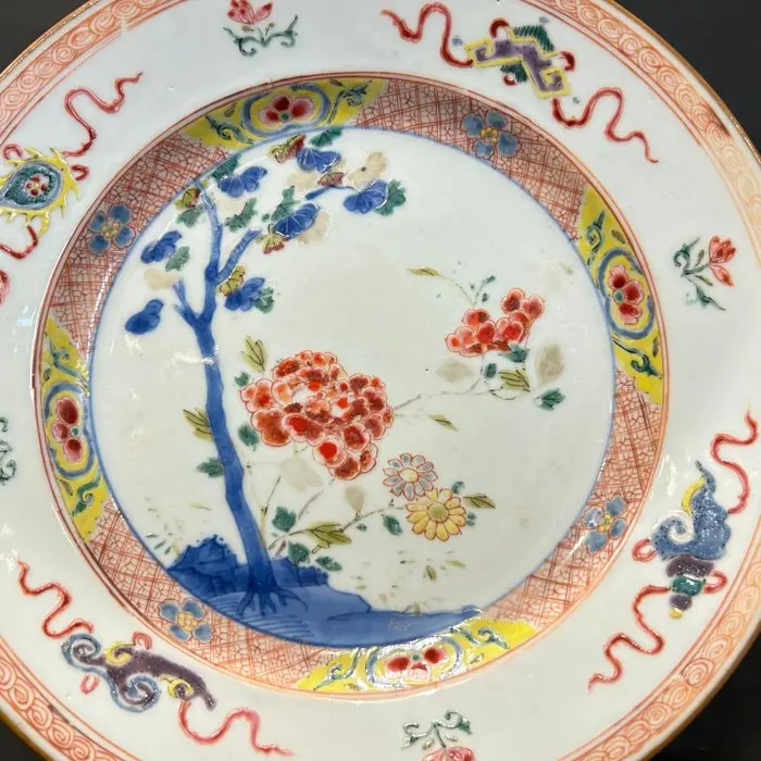 Plate - Porcelain - fam rose yongzheng bord