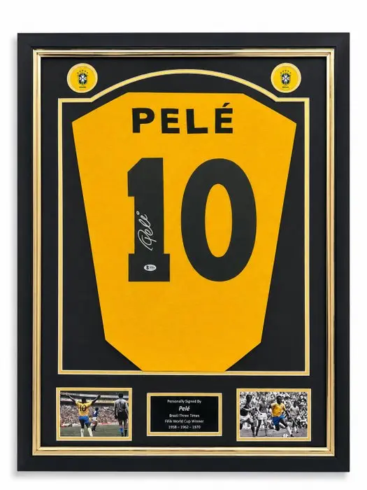 Brazil - Football World Championships - Pele- Premium Frame - Jersey