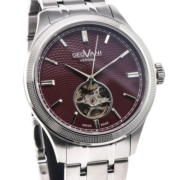 GEOVANI - Verona Open-Heart Swiss Automatic Watch...