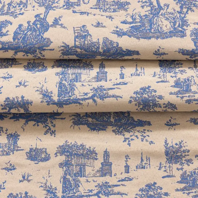 BA074 - Toile de Jouy Gobelin Azure – Heavy fabric for...