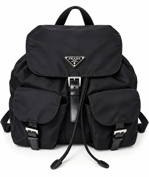 Prada - In Nylon Nero con Logo Frontale - Backpack