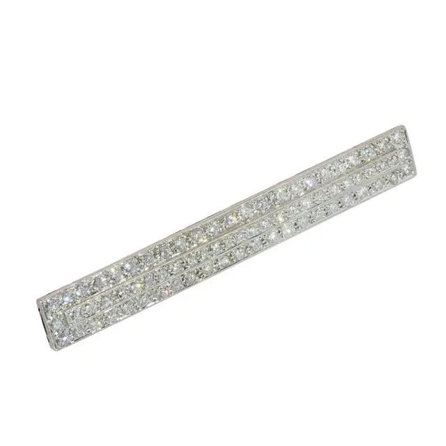 Brooch Platinum - Diamond - Vintage 1950s