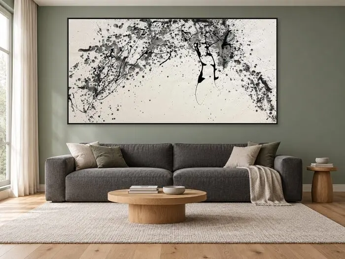 Laura Pinchete - Splash en blanco y negro. XXXL