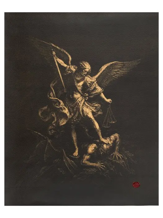 Saint Michael the Victor – Print on Leather 76.00 x 61.00...