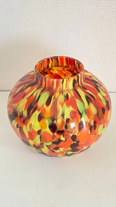 Verrerie de Pantin - Vase - Mouth-blown glass with hot inclusions.