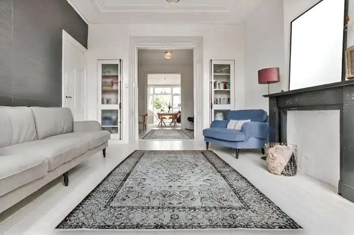 Grey vintage - Rug - 305 cm - 165 cm - with certificate