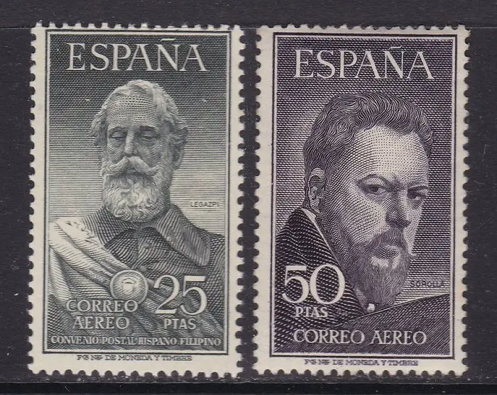 Spain 1953 - Legazpi and Sorolla - MNH - Good centering - Edifil 1124/1125