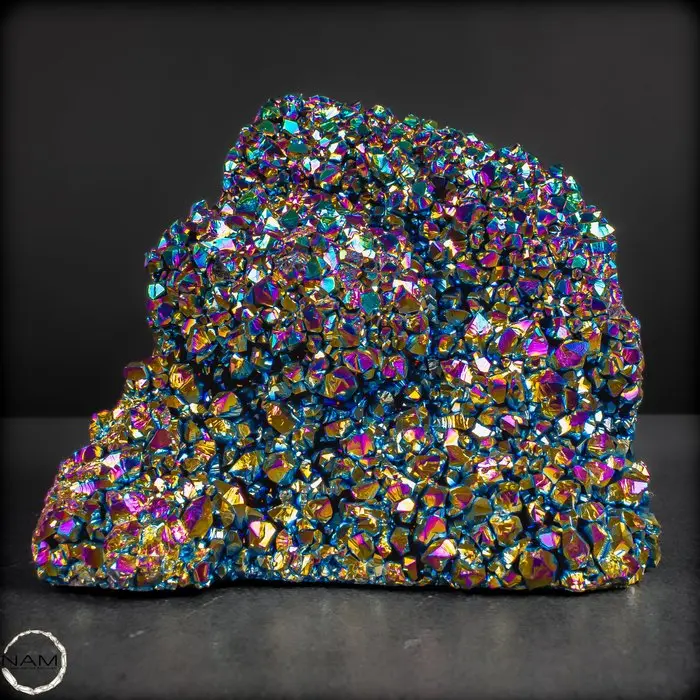 Spectacle of Light: Aura-Amethyst Druse in rainbow colors- 1152.21 g