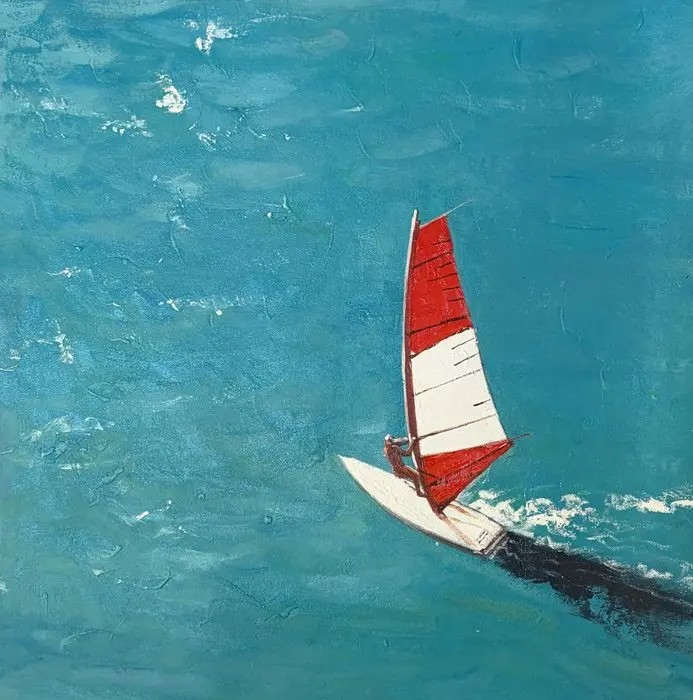 BOB - Voile Rouge sur Turquoise