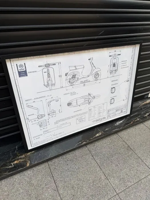 Vespa 50 Special - Technical Drawing - Frame - Design