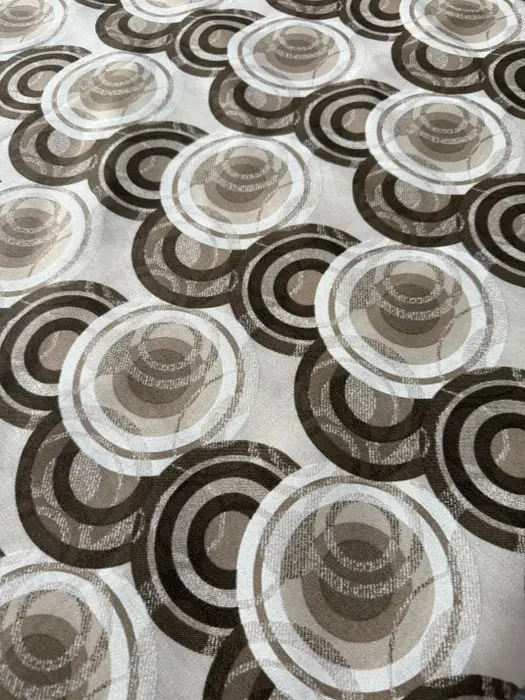Oval optical fabric Space Age - futuristic - Textile - 2.72 m - 2.38 m