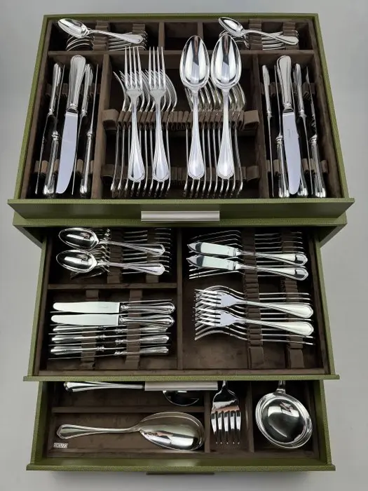 Christofle - Table service for 12 (126) - Spatours - Silverplated