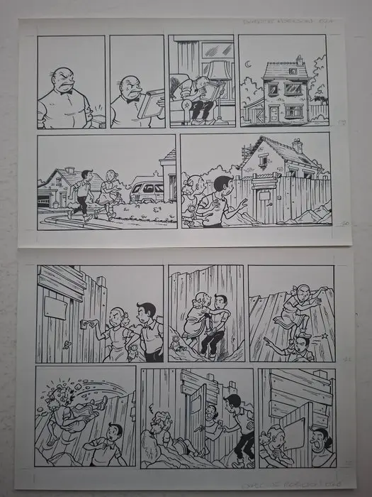 Luc Morjaeu - 1 Original page - Suske en Wiske - Expeditie Robikson