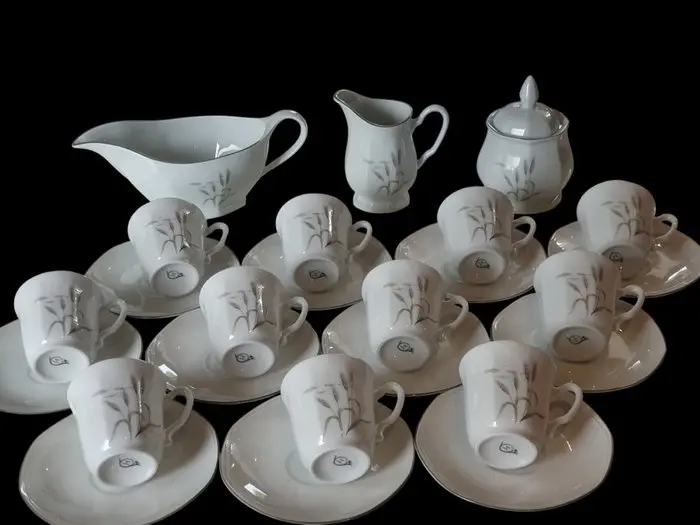 Porcelaine de Sologne - Coffee set (26) - Porcelain