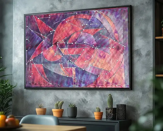 Ksavera - Pearlescent A1459 - abstract painting on XXL canvas