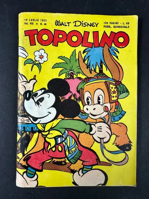 Topolino libretto n. 46 - Completo di bollino - 1 Album - First edition - 1952