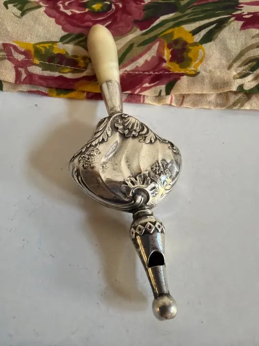 Antique Angel Caller “ Hochet” - Silver - Rattle Art Déco