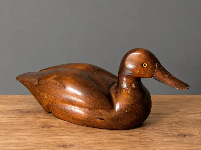 Duck decoy - Antique Hand-Carved Solid Wood – Original...