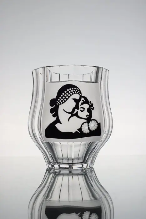 Val Saint Lambert - Charles Graffart - Vase - Two-Faced - Crystal