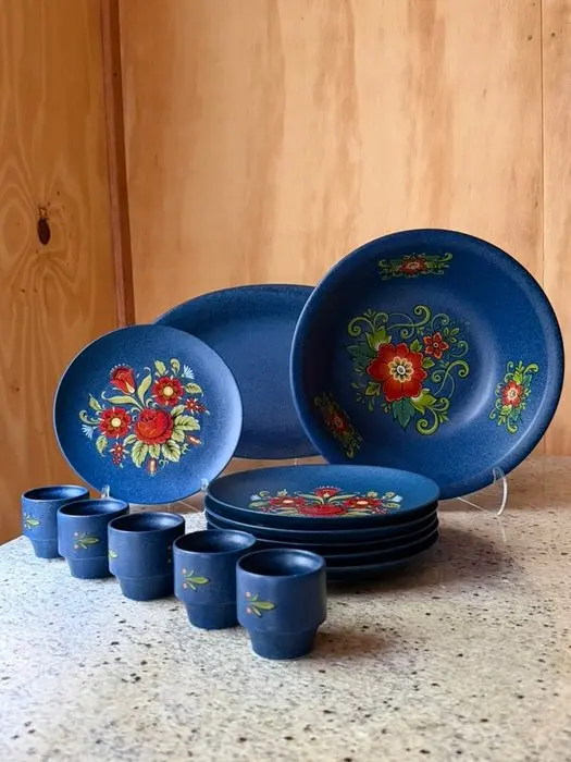 Dinner set (14) - Ceramic - Vintage 1970s