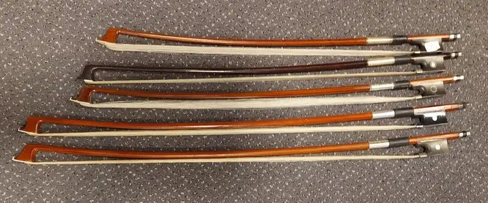 Ongelabeld, 5 nieuwe vioolstrijkstokken brazil - Violin bow (No reserve price)