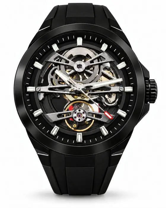 AKOR Le Locle - Noxium 01 Black — Automatic Skeleton...