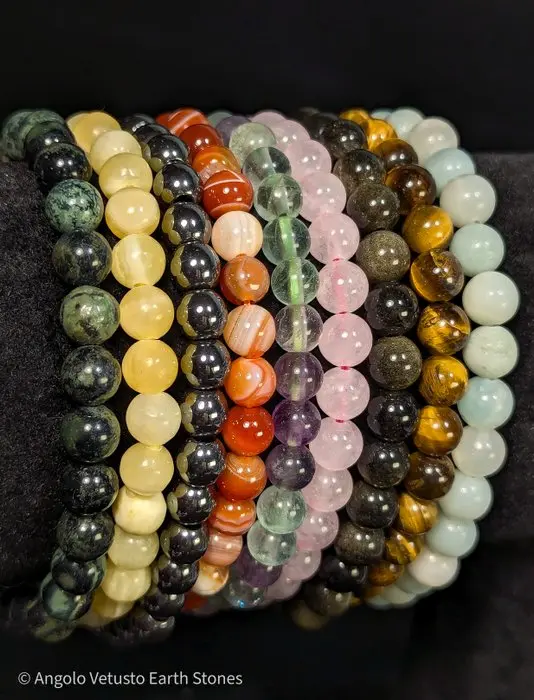 Natural High Quality Gemstone Bracelets Collection – Set...
