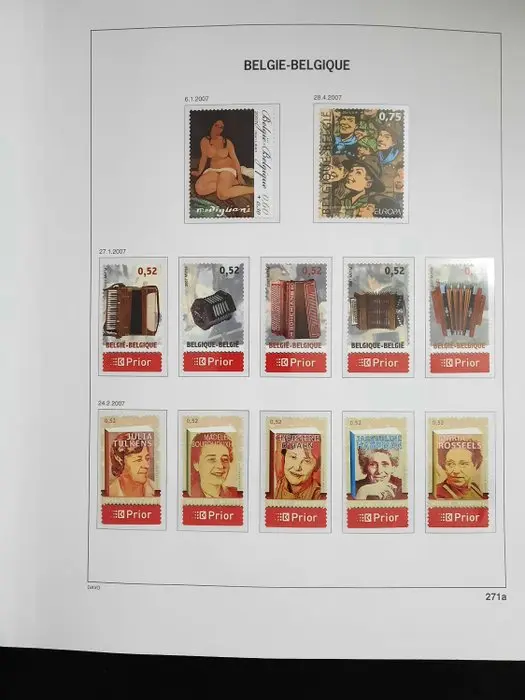 Belgium 2007/2010 - Davo LXVII sheets for stamps from...