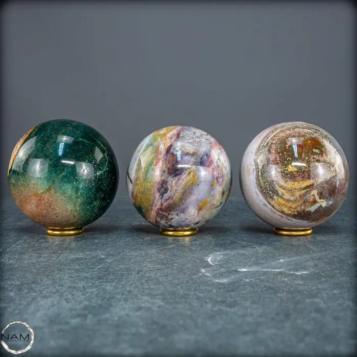 Oceanjaspis Sphere – Unique Natural Art with Fascinating...