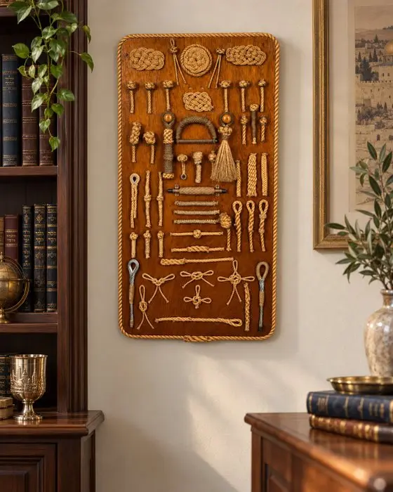 Maritime object - Wood, Iron, rope- Button board