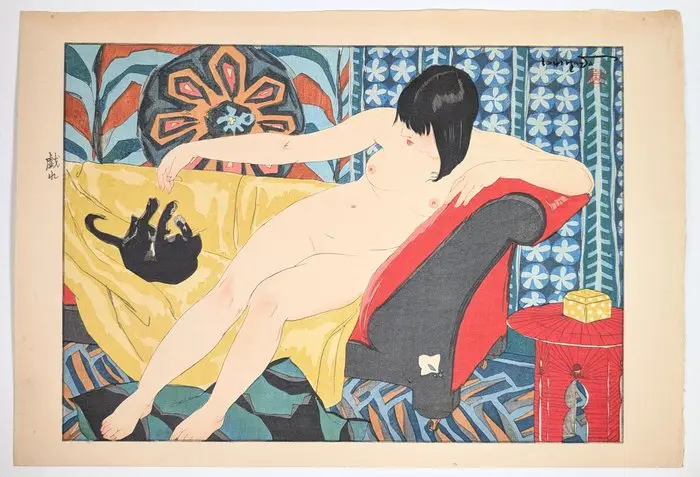 ISHIKAWA TORAJI • Tawamure (戯れ) — “Playing” • 1934 •...