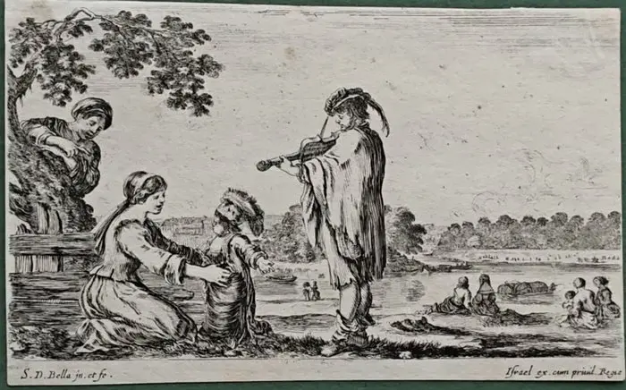 Stefano Della Bella (1610-1664) - Il suonatore di violino