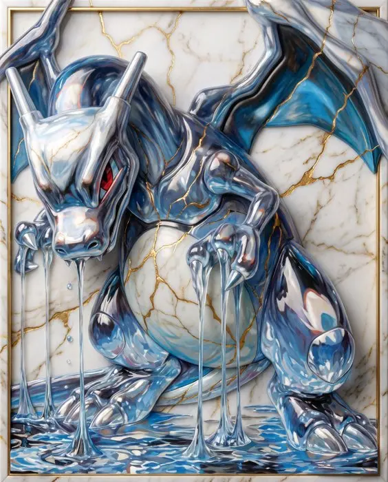 Makayhos - [Canvas] Charizard Chrome - Liquid Flame