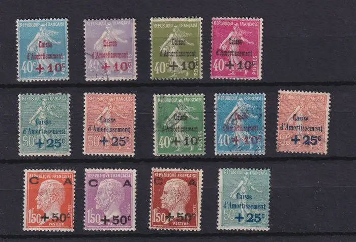 France 1927/1931 - superbe collection des caisses d'amortissement