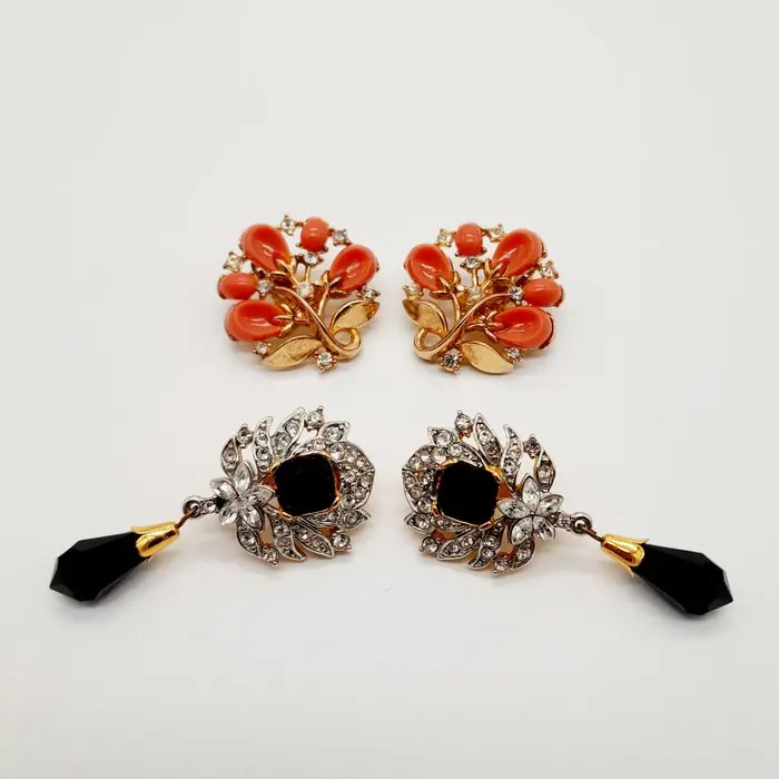 Trifari - Gold-plated - Statement earrings - 1950s/1960s