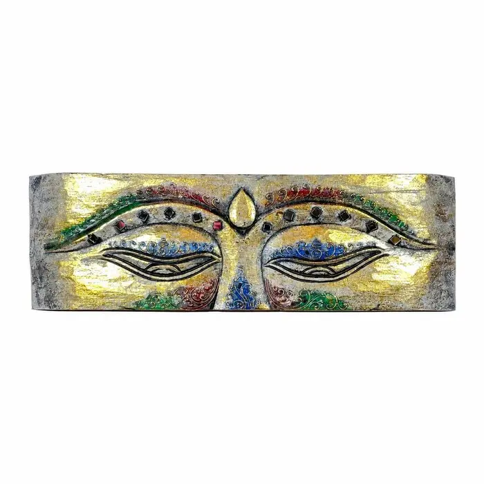 Wall decoration - Harmonious Buddha's Eyes - HandCarved...