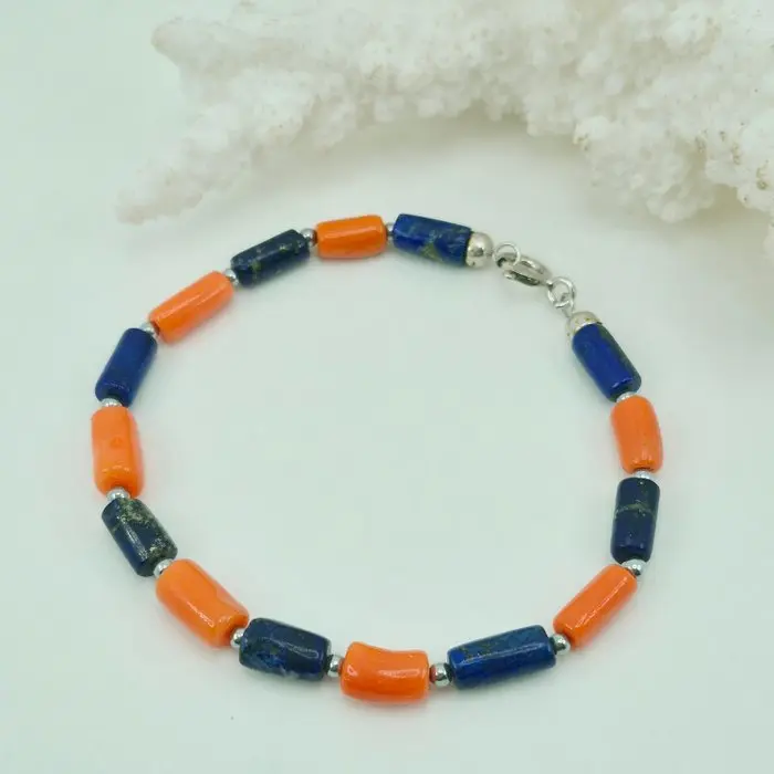 Coral - Silver, No Reserve - Bracelet - CORALLO MEDITERRANEO