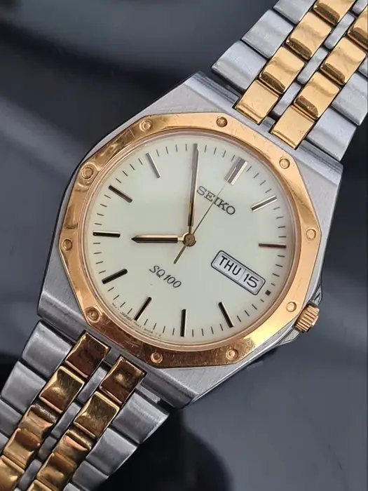 Seiko - "Royal Oak Style" Seiko SQ 100 - No reserve price...