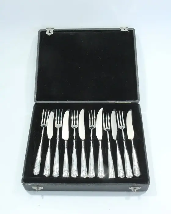 Elegante Jugendstil (1900-1910) fruitcouverts in...