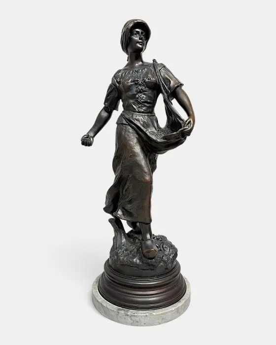 Charles Ruchot (1871-1932) - Statue, La Semeuse - 75 cm - Spelter