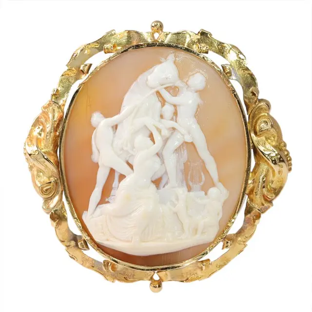 Brooch - 18 kt. Yellow gold - Cameo, Victorian 1850