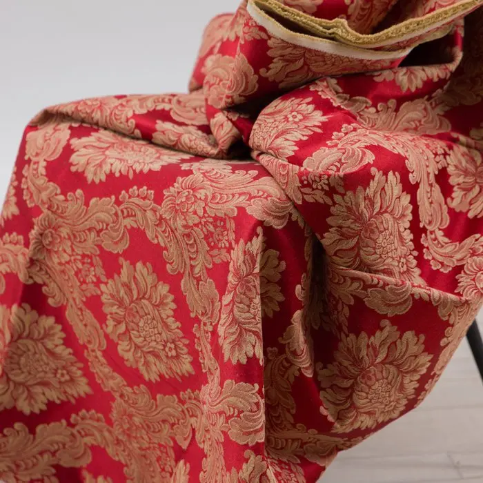 BA208 - Jacquard fabric 'Damask Royal Red' – Crimson...