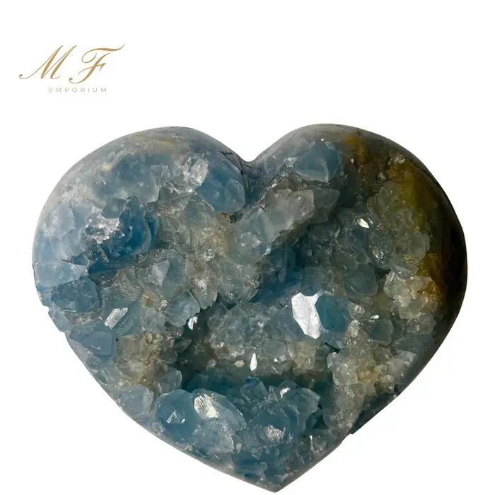 Premium - Heart in Celestine Heart - Height: 130 mm...