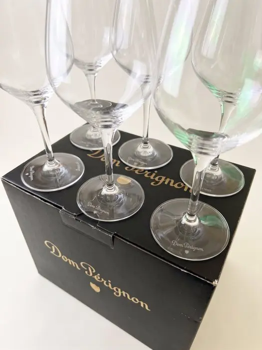 Wine glass (6) - Crystal - Dom Pérignon wine glasses