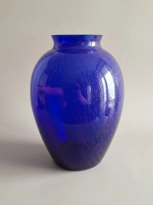 Murano - Carlo Moretti - Vase - Serica vase - Glass - Cobalt blue vase